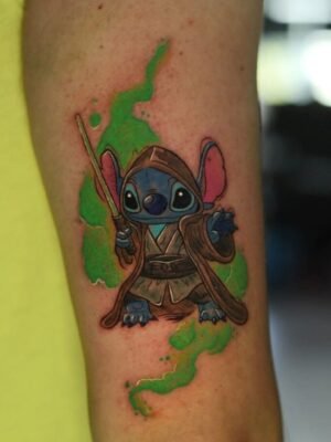 Tatuaje cartoon de stitch